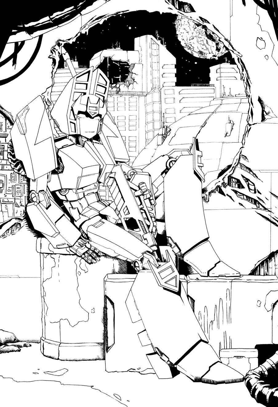 Lockon cover, line art