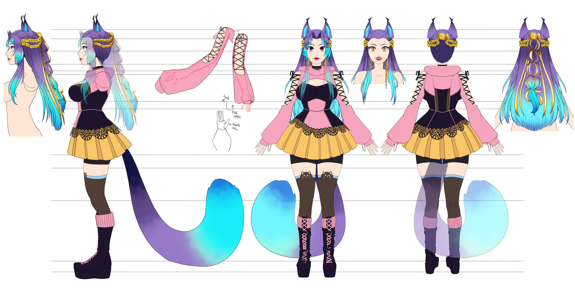 Ashlynn turnaround V1 for Live2D